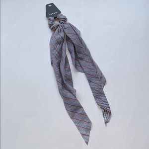 Striped Check Long Hair Tie